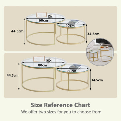 Table d'Appoint Ronde en Marbre Nordique - Luxe 60cm/80cm