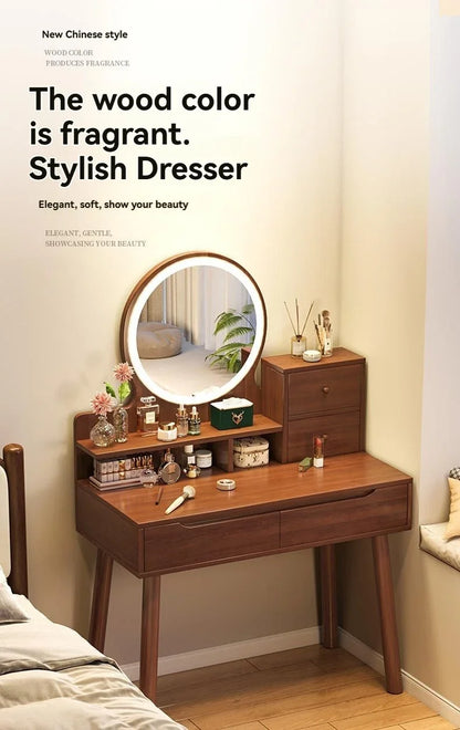 Coiffeuse de luxe légère style chinois - Bureau maquillage compact