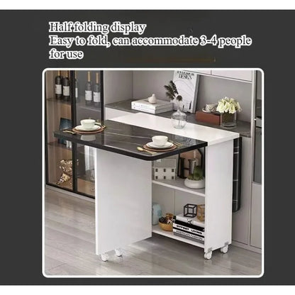 Table à Manger Pliante Rectangulaire Multifonction pour Petit Appartement