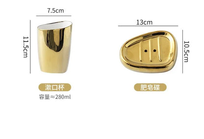 Set d'accessoires de salle de bains en céramique chinoise élégante