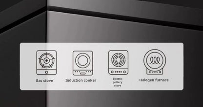 Marmite à Soupe en Acier Inoxydable 410 - Wok Antiadhésif avec Couvercle