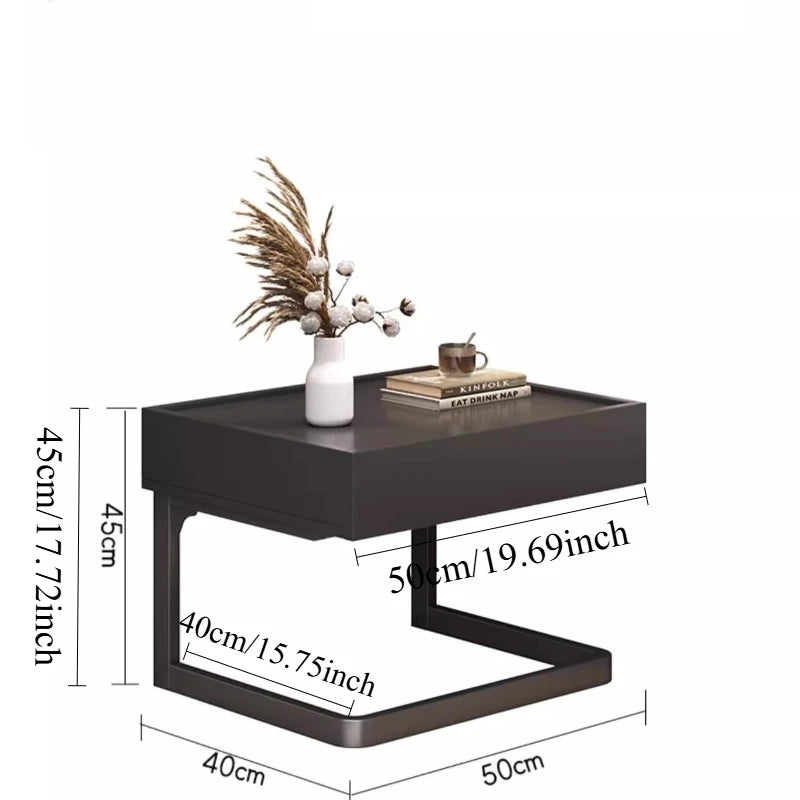 Table de nuit moderne avec tiroir - Esthétique nordique luxe
