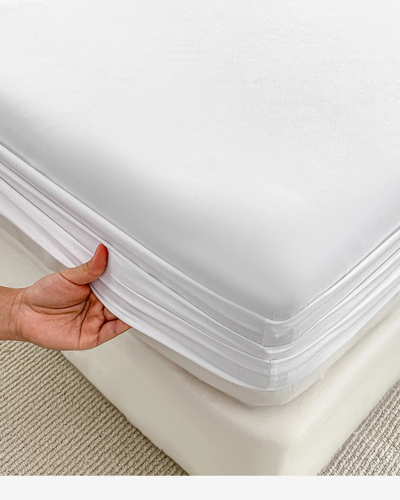 Drap-housse élastique antidérapant pour lits simples à King