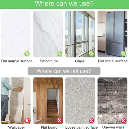 Miroirs auto-adhésifs flexibles pour décoration murale – 8/12 pièces