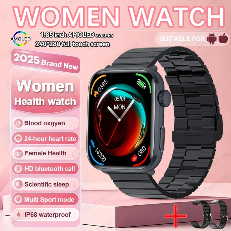 Montre Intelligente Xiaomi Femme - Diagnostic AI, HRV, PPG, IP68