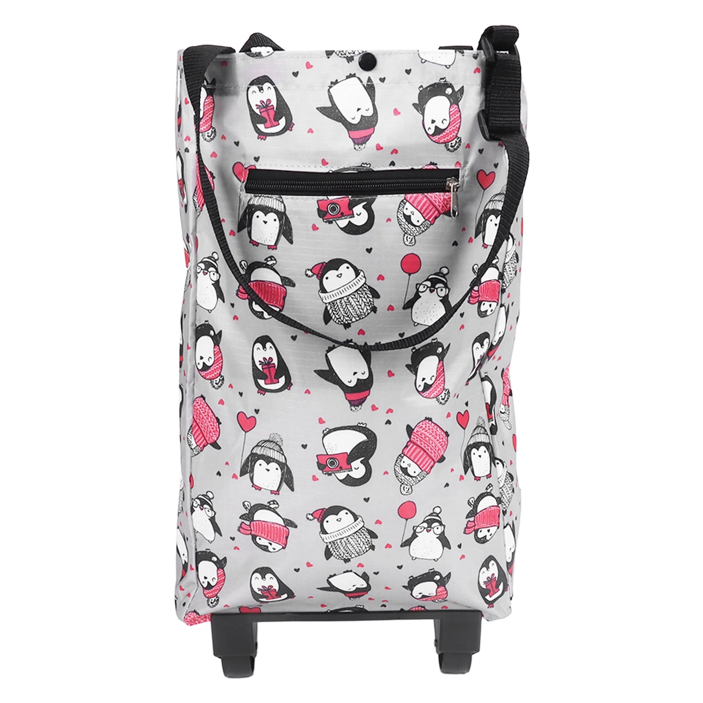 Chariot de Shopping Pliable avec Roulettes pour Homme - Pratique et Fonctionnel