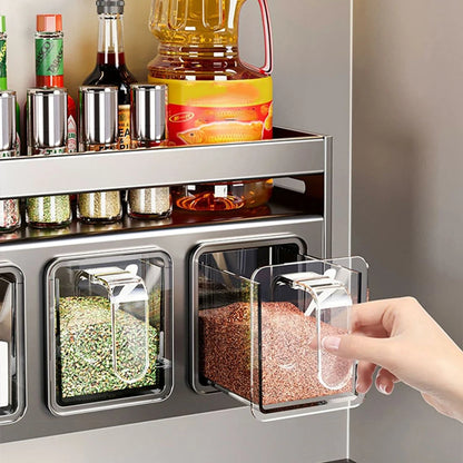 Etagère d'assaisonnement murale sans perçage, pratique et design