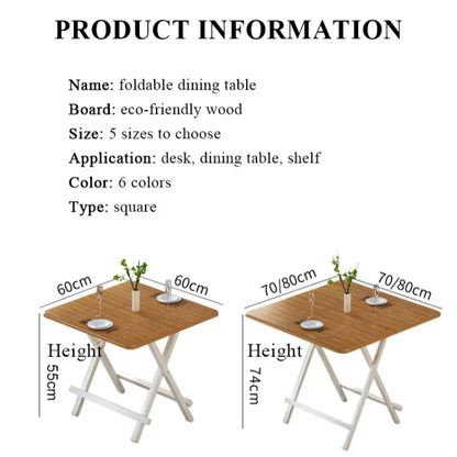 Table Pliable Multifonctionnelle pour Petit Espace et Dortoir
