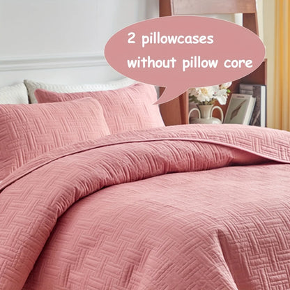 Couverture de lit 3 pièces en polyester doux - Confort toutes saisons