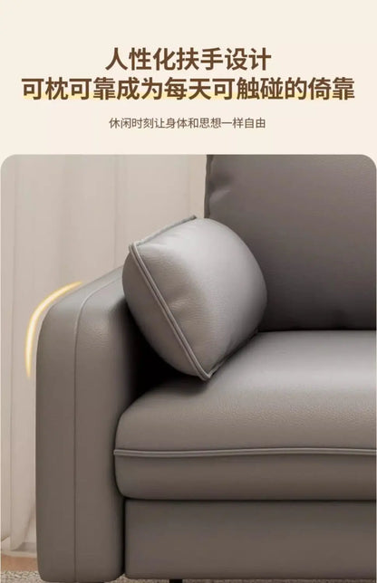 Salon de luxe léger, petite chambre à coucher, appartement, location, magasin de vêtements, salon de réception, canapé double en tissu pour trois personnes