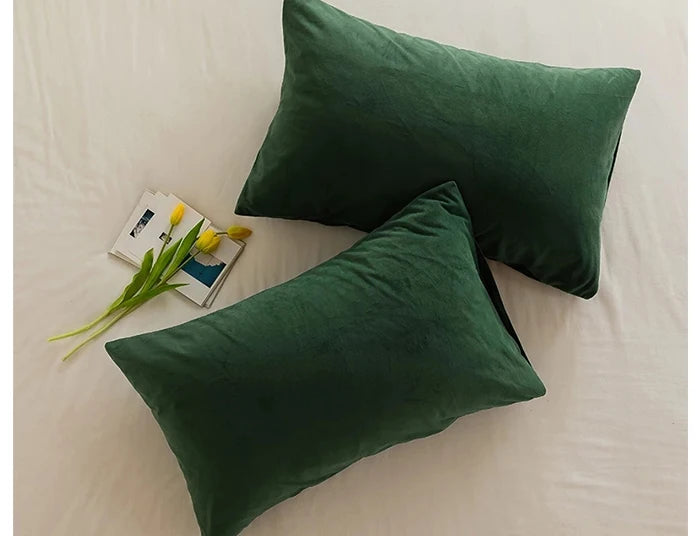 Housse de coussin velours 30x50 cm - Taie à carreaux nordique