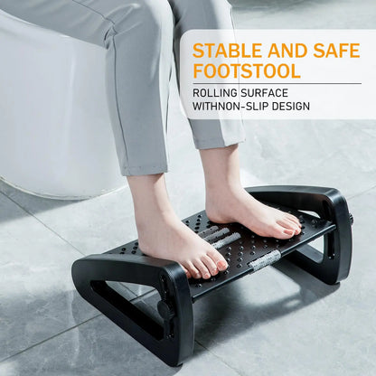Repose-pieds ergonomique avec rouleaux de massage pour bureau