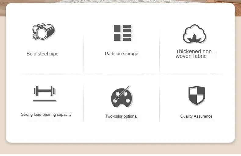 Armoire polyvalente anti-poussière avec rideaux et étagères