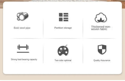 Armoire polyvalente anti-poussière avec rideaux et étagères