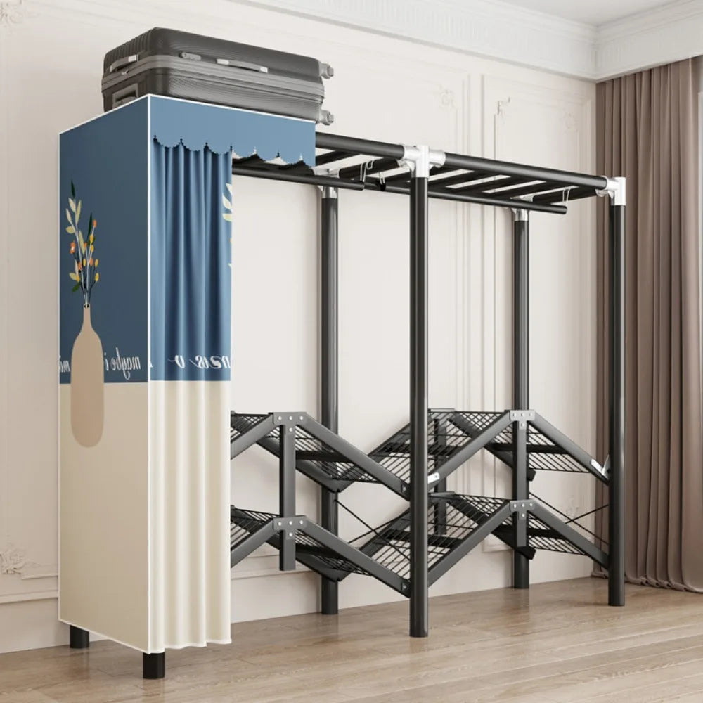 Armoire pliante en acier durable - Rangement pratique sans installation