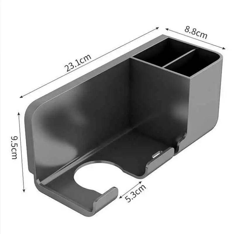 Sèche-Cheveux Mur Monté - Rack de Stockage Sans Poinçonnage