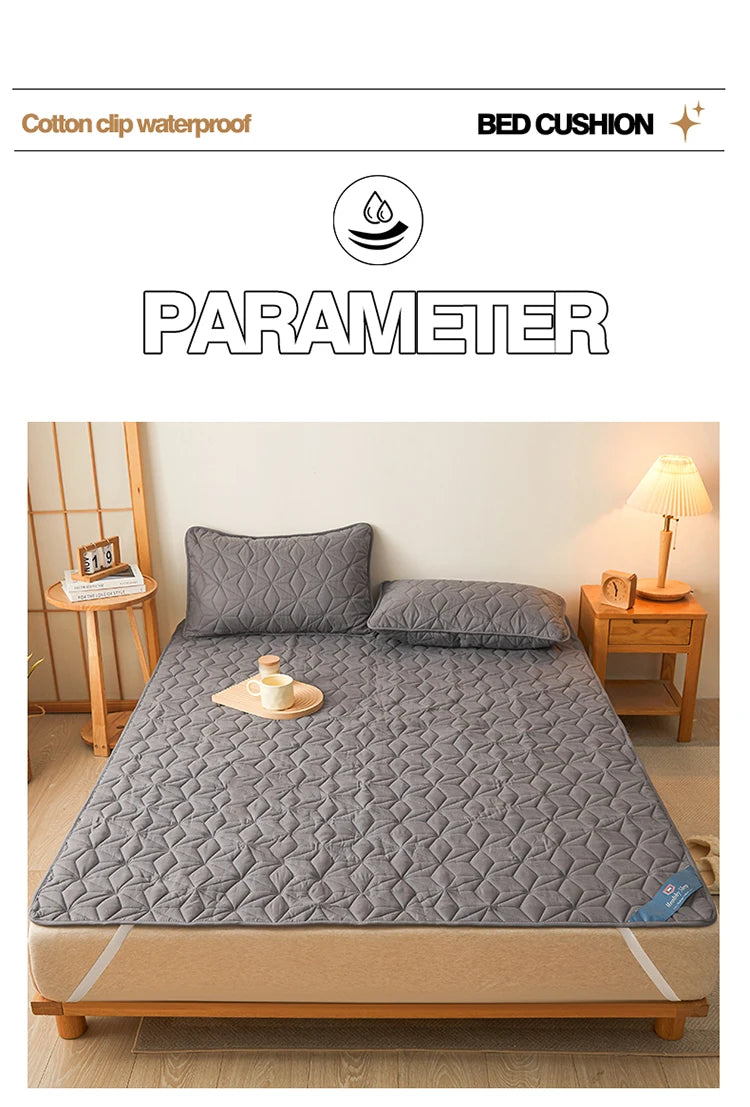 Surmatelas imperméable matelassé pour lit simple et double 140/160