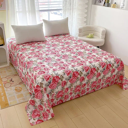 Draps de Lit Fleuri Réactifs pour Lit Double, Simple, Queen, King