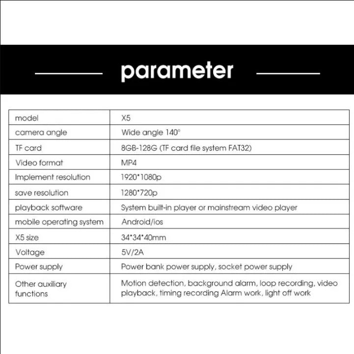 Caméra de sécurité Xiaomi X5 1080P HD Wifi - Vision nocturne & détection de mouvement