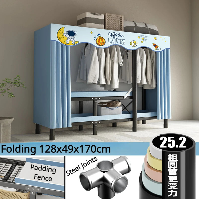 Armoire pliante en acier durable - Rangement pratique sans installation
