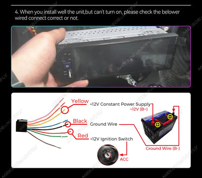 Autoradio 1Din sans fil CarPlay & Android Auto - Écran 6.86'' HD