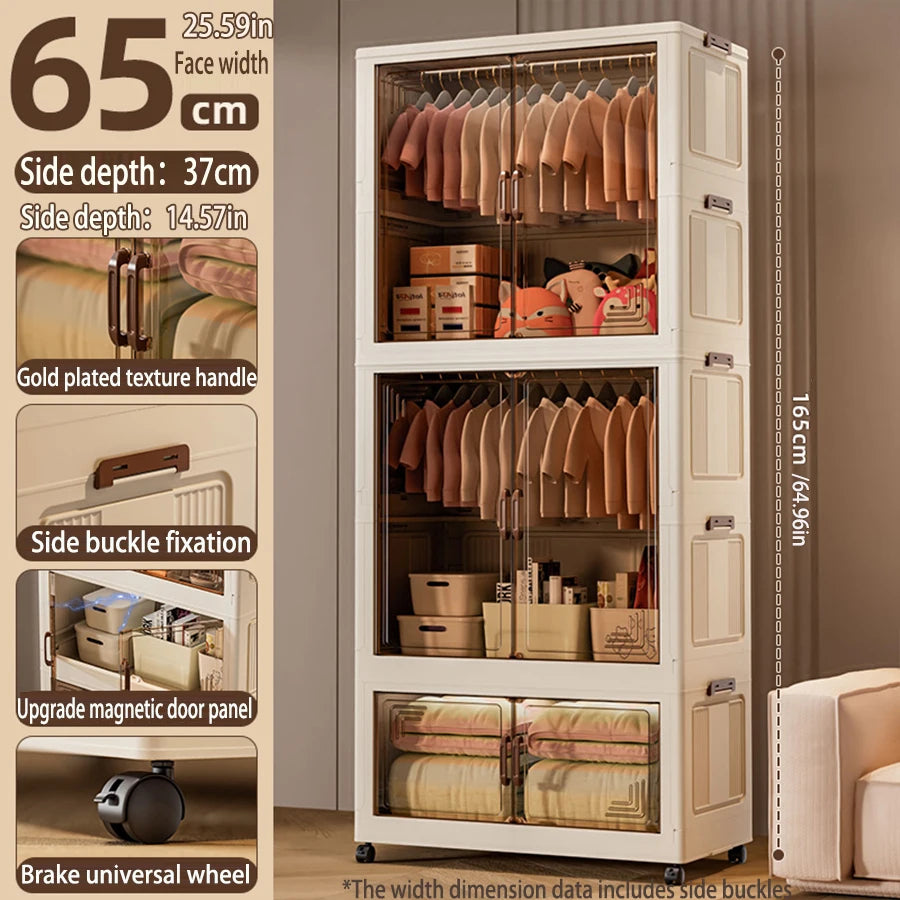 Armoire Pliable Grande Capacité - Organisateur de Vêtements Pratique