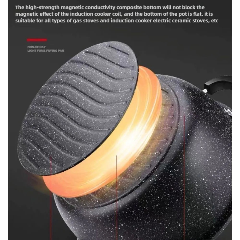 Pot à Soupe en Pierre Maifan avec Couvercle - Ustensile Induction