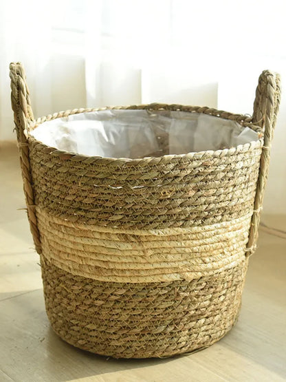 Panier de Jardinière en Osier Naturel - Pot de Fleur Rotin 20/25/30CM