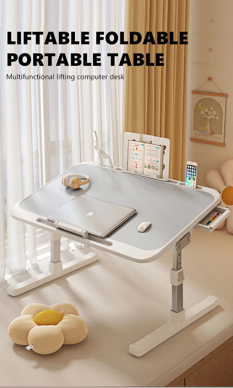 Bureau d'Ordinateur Pliable et Réglable pour Petite Espace