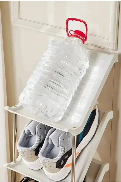 Étagère à chaussures empilable étroite pour un rangement optimal