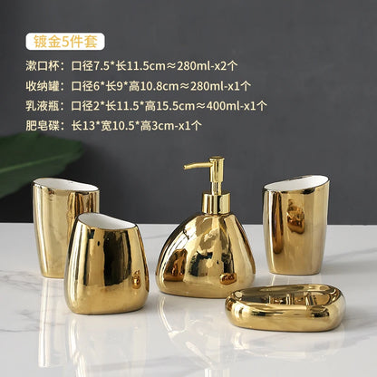 Set d'accessoires de salle de bains en céramique chinoise élégante