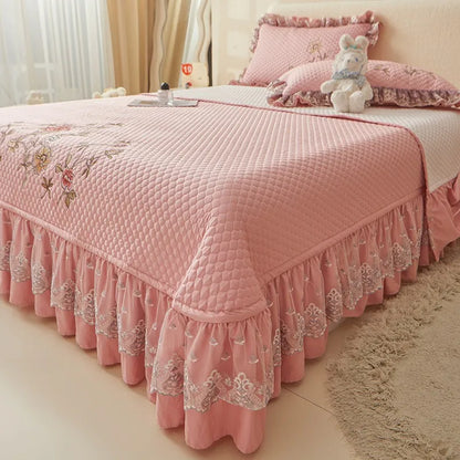 Ensemble de couvre-lit d'été brodé chic - léger et doux, 1 à 3 pièces