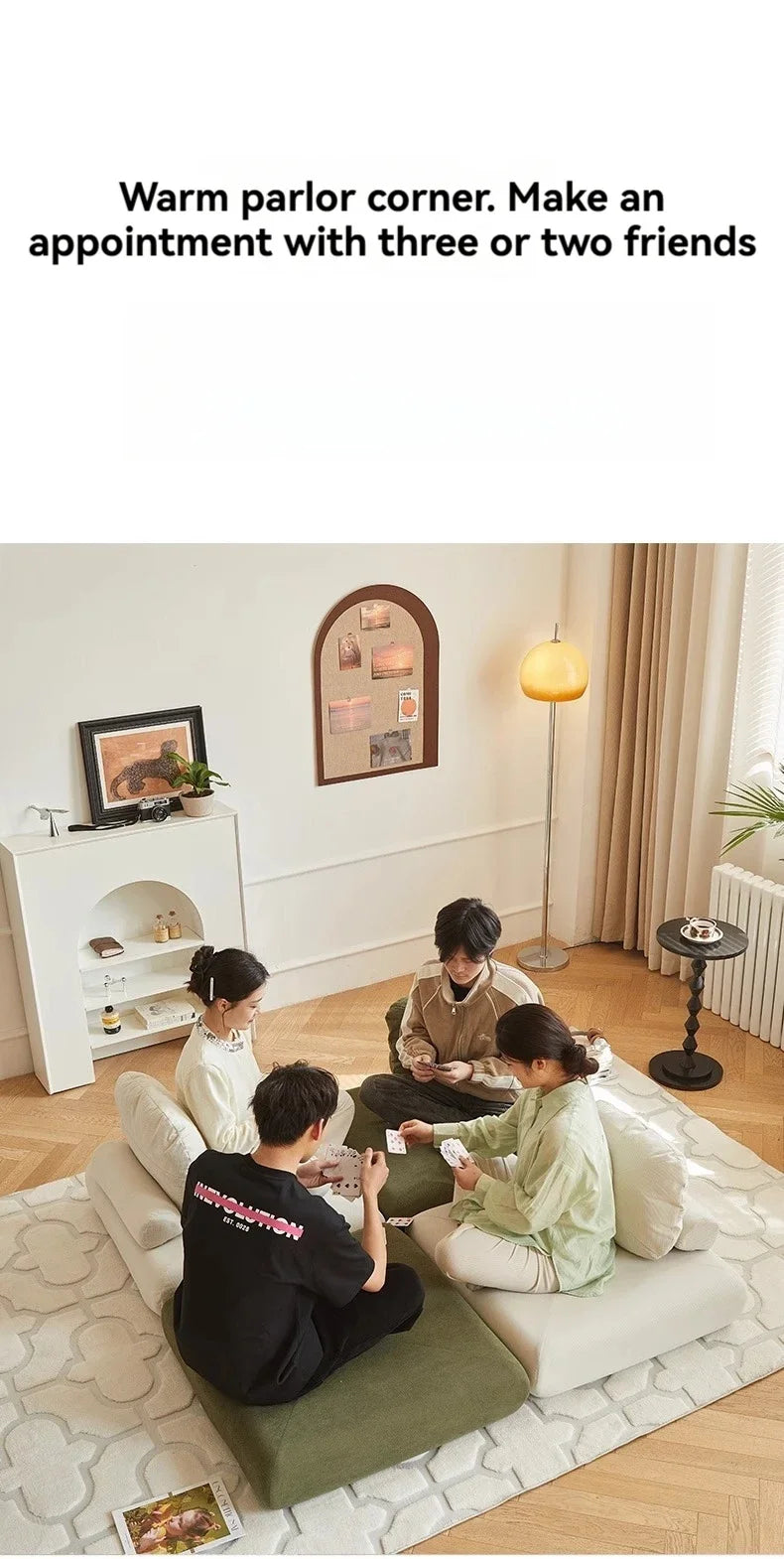 Canapé-lit pliant en tissu pour petit salon - Confort tatami