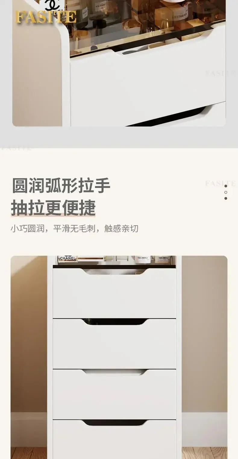 Commode moderne crème 48CM - Table de maquillage et rangement