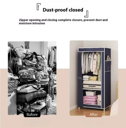 Armoire pliable en tissu minimaliste pour rangement de vêtements