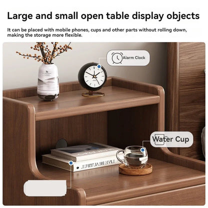 Armoire de chevet en bois massif pour petite chambre à coucher