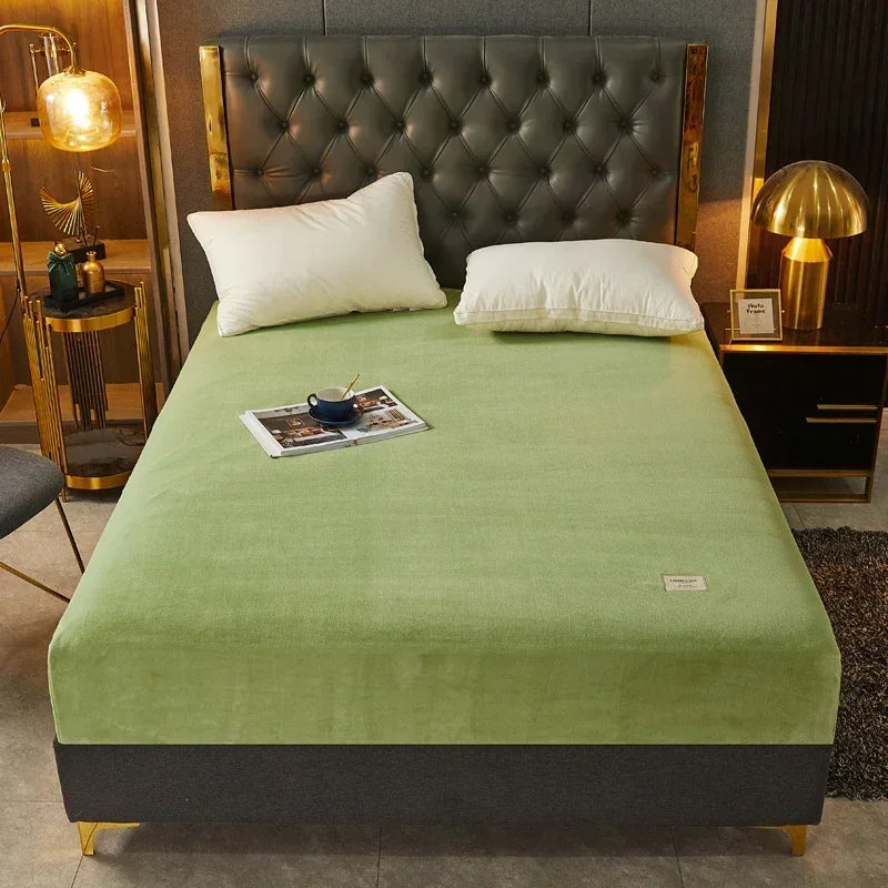 Drap-housse en peluche douce OKHOME - Literie chaude et luxueuse