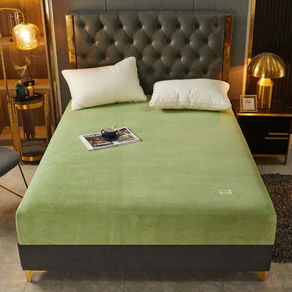 Drap-housse en peluche douce OKHOME - Literie chaude et luxueuse