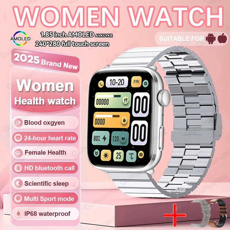 Montre Intelligente Xiaomi Femme - Diagnostic AI, HRV, PPG, IP68