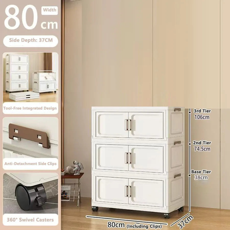Armoire de rangement pliable pour vêtements de bébé et enfants