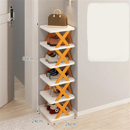 Étagère à Chaussures Multicouche T1 avec Poignées Amovibles, Rangement Familial, Document, Armoire, 5/6/7/8/9 Couches
