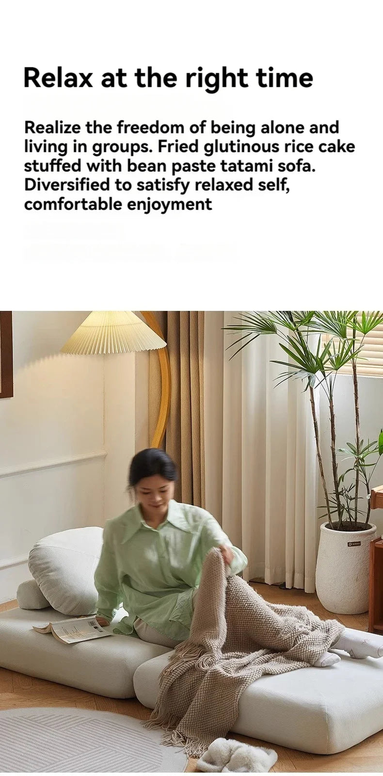 Canapé-lit pliant en tissu pour petit salon - Confort tatami