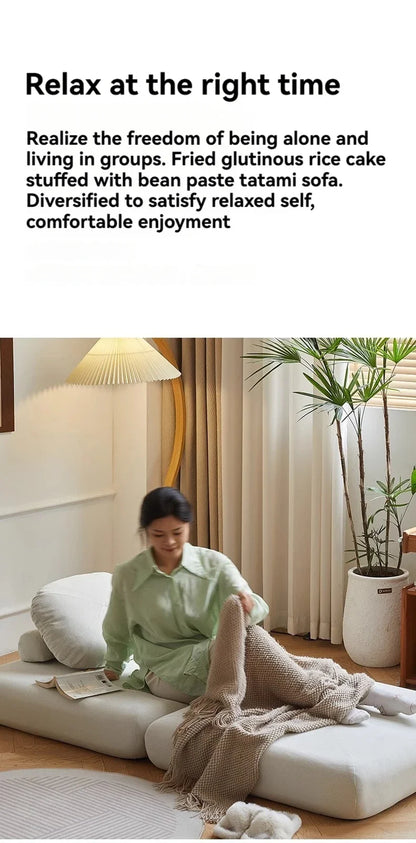 Canapé-lit pliant en tissu pour petit salon - Confort tatami