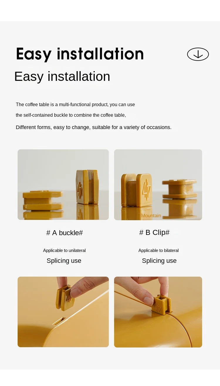 Table Basse Circulaire Nordique Créative – Design Modulable 2025