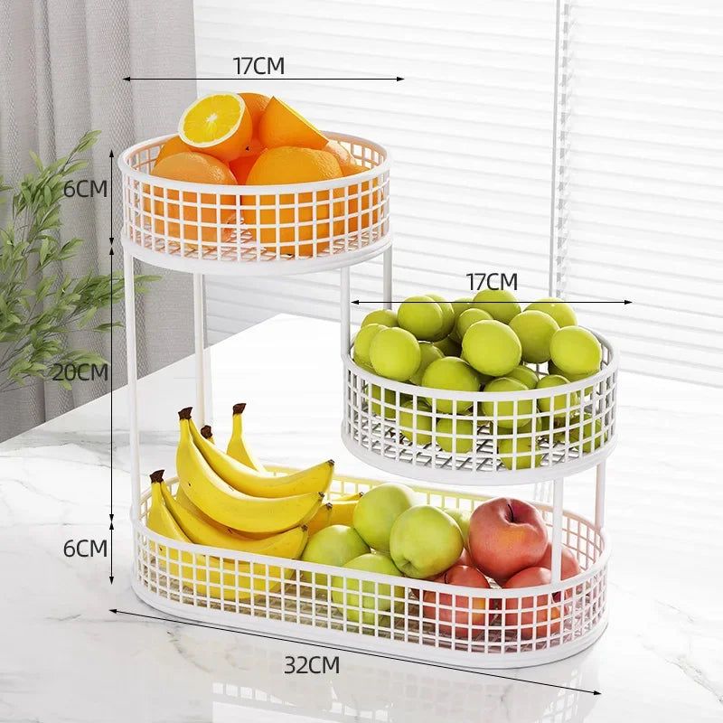 Présentoir à fruits en acier inoxydable - Boîte de rangement élégante