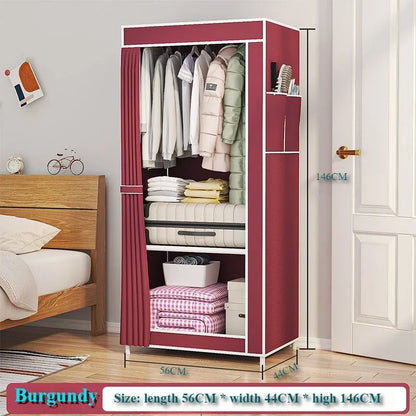 Armoire pliable en tissu minimaliste pour rangement de vêtements