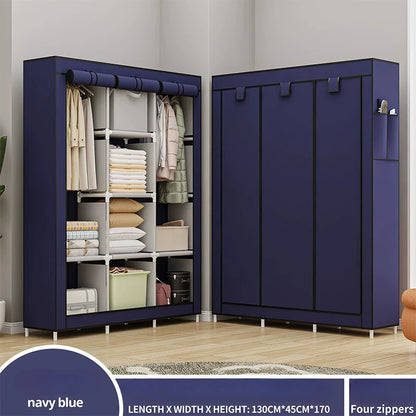 Armoire anti-poussière en tissu - Rangement multicouche pour chambre