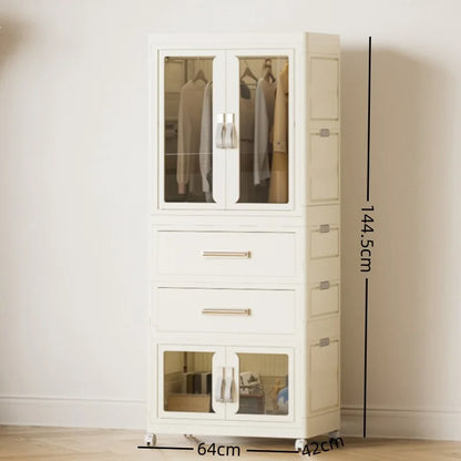 Armoire de rangement pliable multifonction pour vêtements et maison