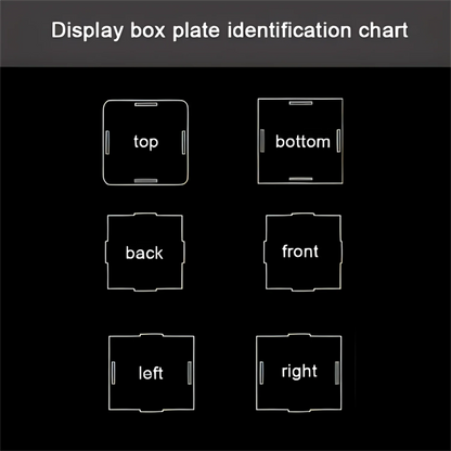 Boîte d'exposition acrylique noire pour poupées et objets de collection