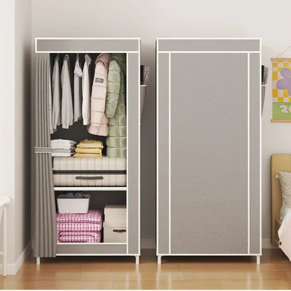 Armoire pliable en tissu minimaliste pour rangement de vêtements